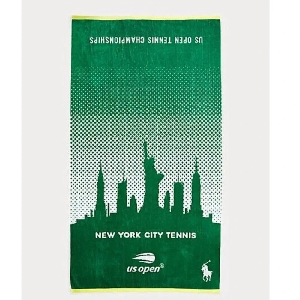 Authentic Green Polo Ralph Lauren Us Open 2023 New York City Beach Towel